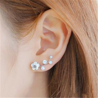 2020 New Crystal Flower Drop Earrings for Women Fashion Jewelry Gold colour Rhinestones Earrings Gift for Party Best Friend