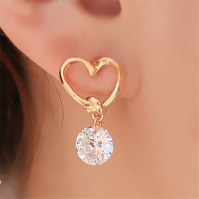 2020 New Crystal Flower Drop Earrings for Women Fashion Jewelry Gold colour Rhinestones Earrings Gift for Party Best Friend