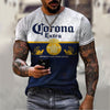 2021 Summer Retro Style Casual T-Shirt Street Fashion Men Monogram Printed T-Shirt Short-Sleeved Loose Oversized T-Shirt