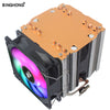 6 heat pipe CPU cooler Fan cooling 4pin led Quiet fanPWM For lga 1700 x58 1200 am3 am4 x79 x99 2011 Cpu Processor Fans heat sink