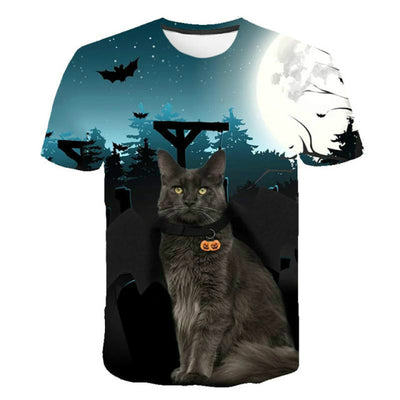 2022 Cat 3D Printed Oversized T-shirt Men Women Summer Fashion Casual Cute Short Sleeve Unisex Harajuku Streetwear Cool Tops