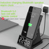 Wireless Charger Smart Alarm Clock Bluetooth Speaker LED Smart Digital Fm Radio Alarm Clock Table Clocks USB Fast Charger Clocks