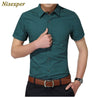 Men's Shirt New Fashion Cotton Men Social Shirt Mens Short Sleeve