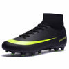 Men Football Boots Soccer Cleats Boots Long Spikes TF Spikes Ankle High Top Sneakers Soft Indoor Turf Futsal Soccer Shoes Men