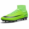 Men Football Boots Soccer Cleats Boots Long Spikes TF Spikes Ankle High Top Sneakers Soft Indoor Turf Futsal Soccer Shoes Men