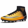 Men Football Boots Soccer Cleats Boots Long Spikes TF Spikes Ankle High Top Sneakers Soft Indoor Turf Futsal Soccer Shoes Men