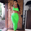 Dulzura 2019 summer women two piece set skirt set crop top tops sexy knitted festival party tracksuit clothes streetwear elegant