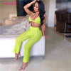 Adogirl 2019 Summer Fishnet Knitted Two Piece Set Women Sexy See Through